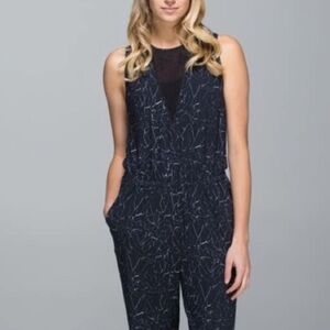 Lululemon Party Onesie. Blue & white